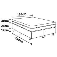 Cama Box Baú Queen Size Portobel Noah Ortopédico com Molas Ensacadas, EPS e Revestimento em Poliéster 70x158x198cm - Branco/Marrom - 6