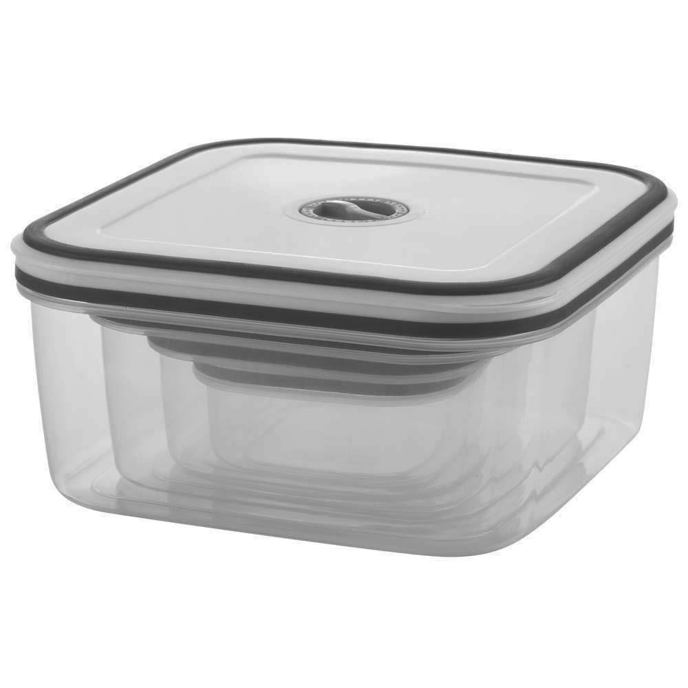 Conjunto de Potes Quadrados 4 Peças Electrolux em Polipropileno com Fechamento Hermético - 2