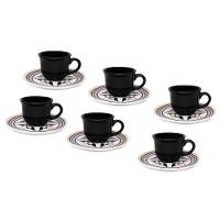 Conjunto de Xícaras para Café Oxford Daily Floreal Luiza com Pires em Cerâmica 75ml – 6 Peças - 1