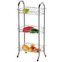 Fruteira 3 Andares Desmontável Utimil CR435 em Aço e Arame Cromado - 1