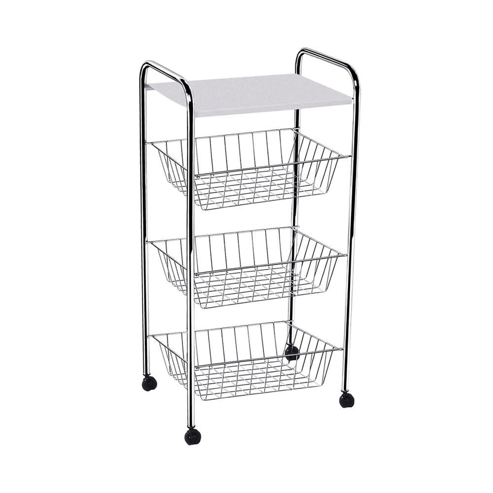 Fruteira Utimil com 3 Cestos e Tampo em Aço com Pintura Epoxi – 82 cm - 2