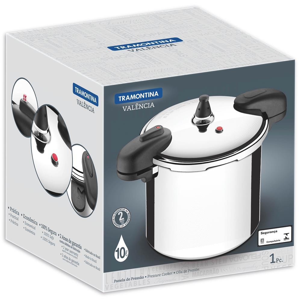 Panela de Pressão Tramontina Valência em Alumínio Polido – 10 L - 3