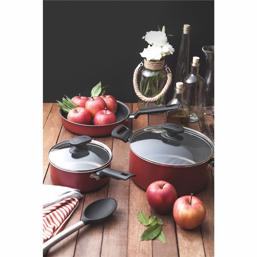Conjunto de Panelas Tramontina Bergamo com Revestimento Antiaderente Vermelho – 7 Peças - 2