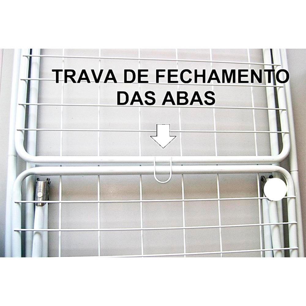 Varal de Chão com Abas Utimil Luxo EP003 em Aço e Polipropileno - 7