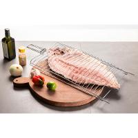 Grelha Dupla para Peixe Utimil Grande em Aço Cromado