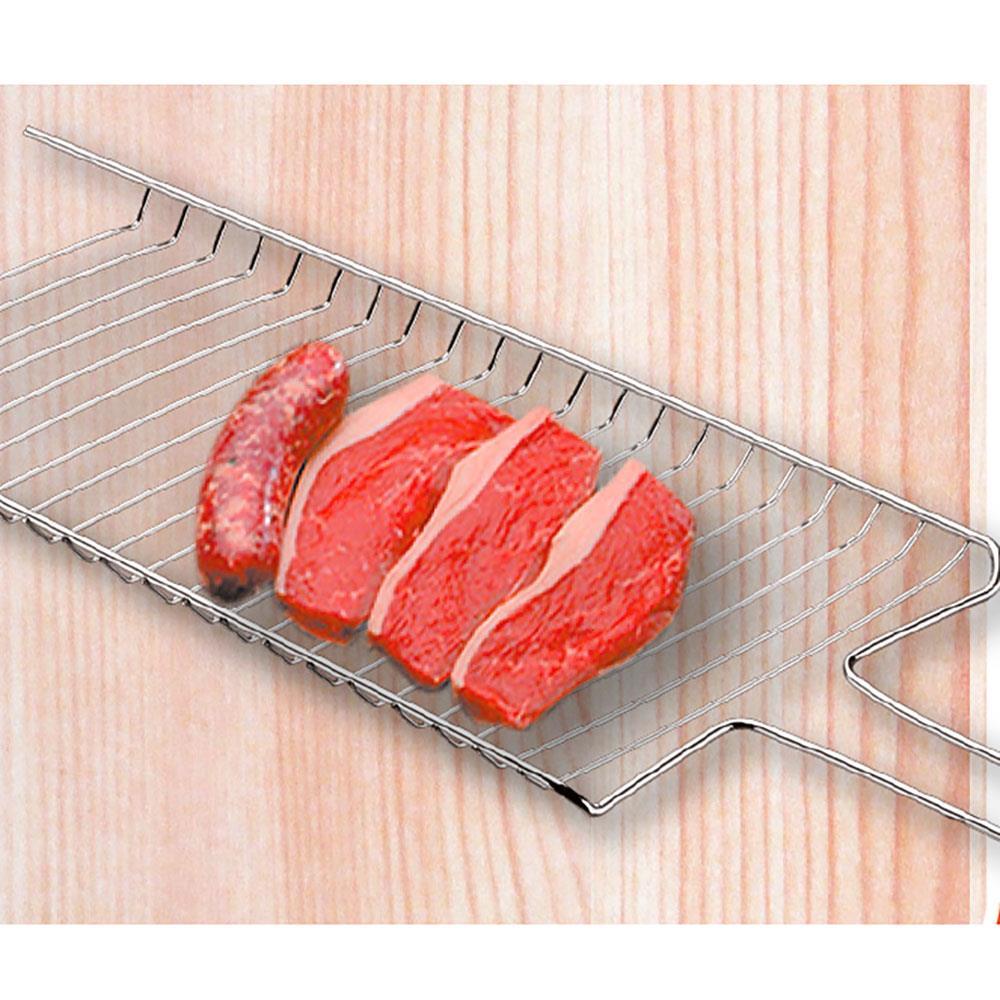 Grelha Simples para Carne Utimil Pequena em Aço Cromado - 2