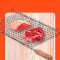 Grelha Simples para Carne Utimil Grande em Aço Cromado - 2