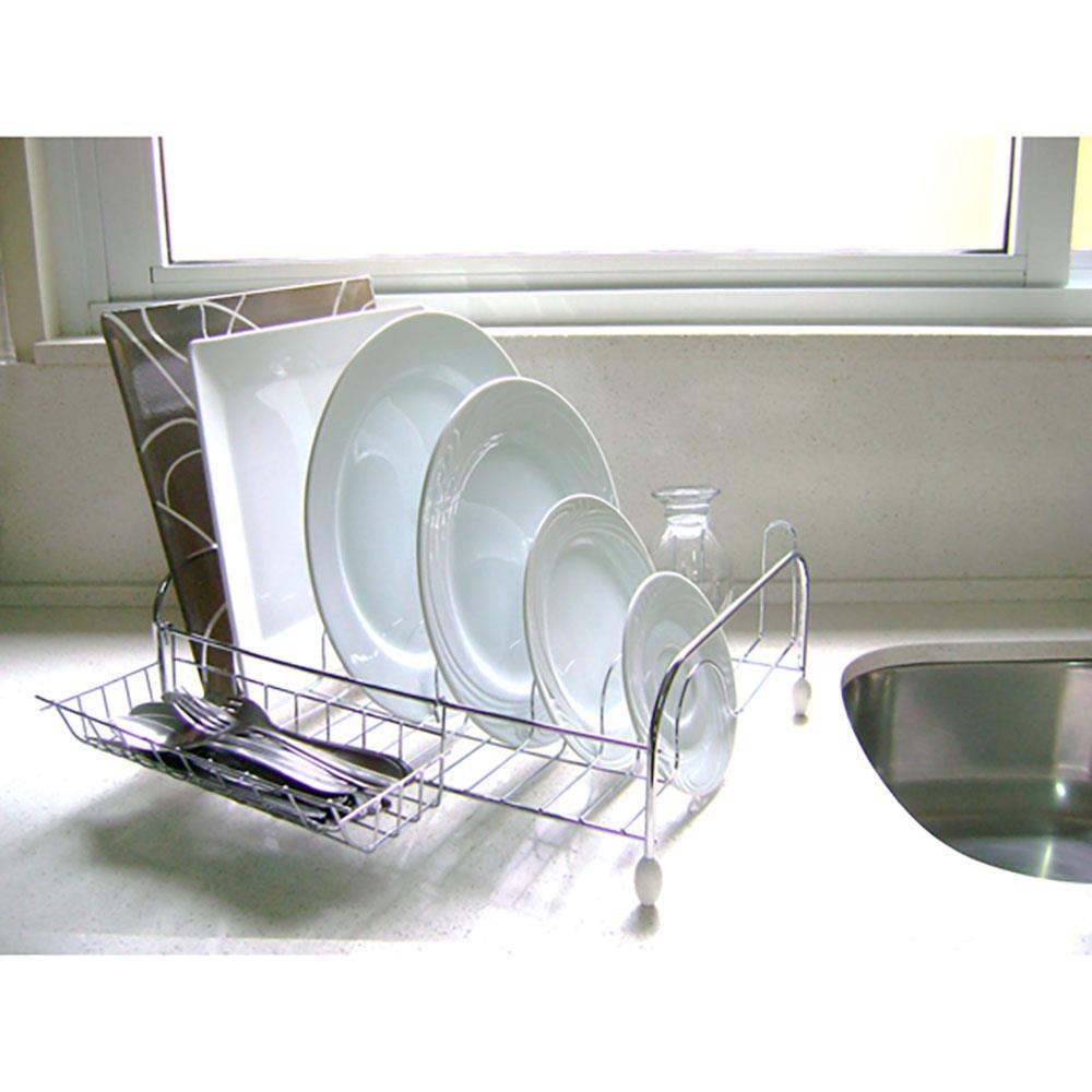 Escorredor de Louças para 13 Pratos Utimil em Aço Cromado - 2