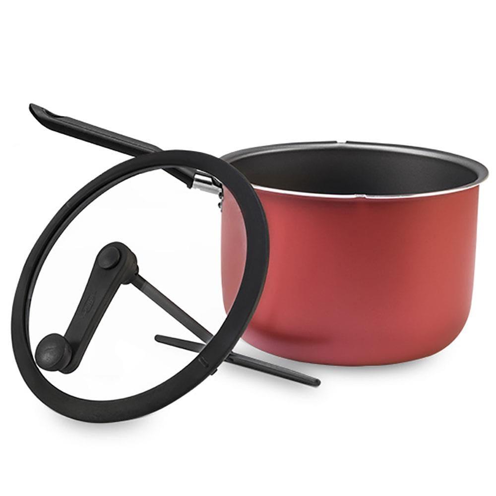 Pipoqueira Brinox Pic Poc com Revestimento Interno Antiaderente Pro-Flon Cereja – 20 cm - 3