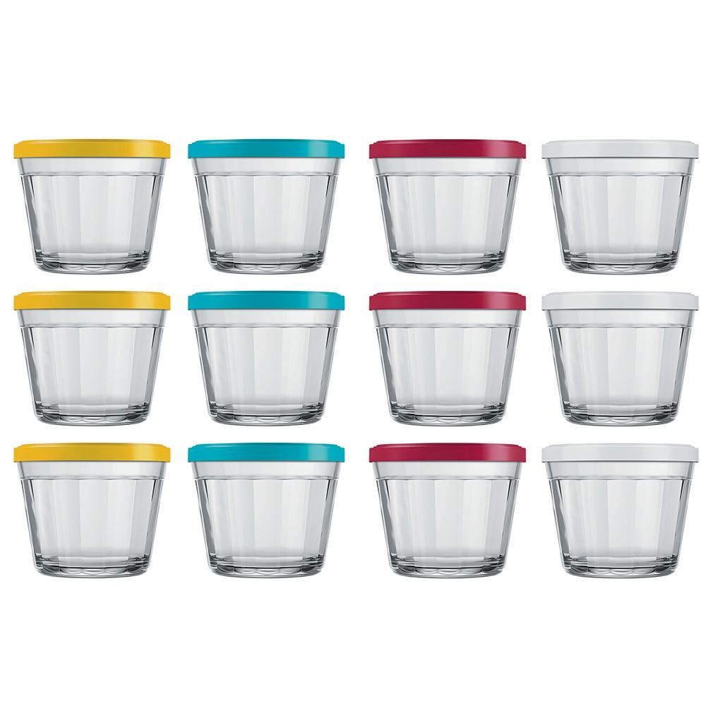 Conjunto de Tigelas Copo Americano em Vidro e Plástico 350 ml – 12 Peças - 1