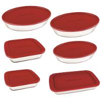 Conjunto de Assadeiras Marinex em Vidro com Tampa – 6 Peças - 1