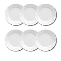 Conjunto de Pratos de Sobremesa Germer Diamante em Porcelana 20,5 cm – 6 Peças - 1