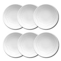 Conjunto de Pratos Fundos Germer Shell em Porcelana Branco – 6 Peças - 1
