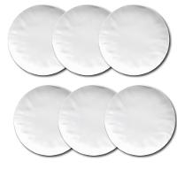 Conjunto de Pratos Rasos Germer Orgânico em Porcelana Branco – 6 Peças - 1
