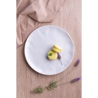 Conjunto de Pratos Rasos Germer Orgânico em Porcelana Branco – 6 Peças - 4