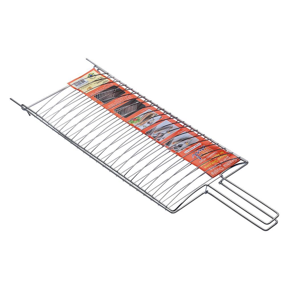 Conjunto de Grelhas para Peixe e Coraçãozinho Utimil em Aço Cromado – 2 Peças - 2