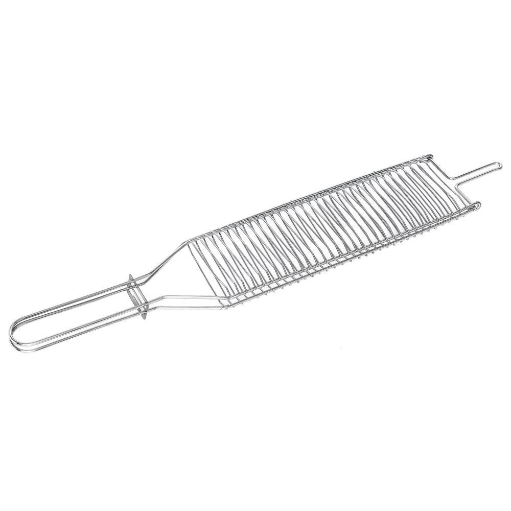 Conjunto de Grelha para Coraçãozinho e Espetos Simples Utimil em Aço Cromado, Aço Inox e Madeira – 3 Peças - 2