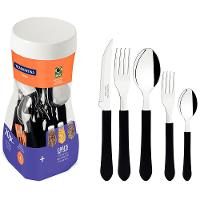 Faqueiro 20 Peças Tramontina Leme em Aço Inox e Polipropileno com Pote Multiuso – Preto - 1