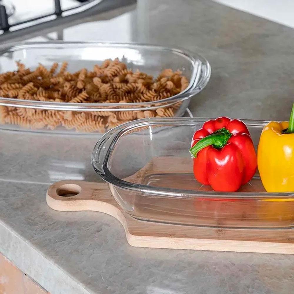 Assadeira Retangular Refratária Sempre em Vidro 36,2 cm - 3 L - 5