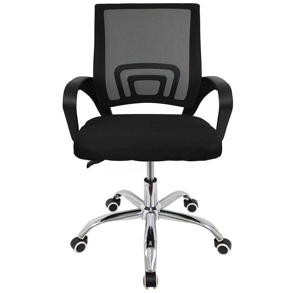 Cadeira de Escritório Giratória Conthey Diretor Arco com Regulagem de Altura, Apoio para os Braços e Mecanismo Relax - Preto - 1