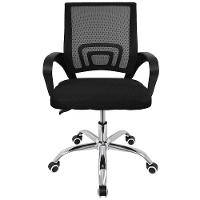 Cadeira de Escritório Giratória Conthey Diretor Arco com Regulagem de Altura, Apoio para os Braços e Mecanismo Relax - Preto - 1