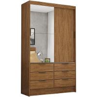 Guarda-Roupa Solteiro Carioca Móveis Sevilha Plus com Espelho, 2 Portas, 6 Gavetas e 108 cm de Largura - 2