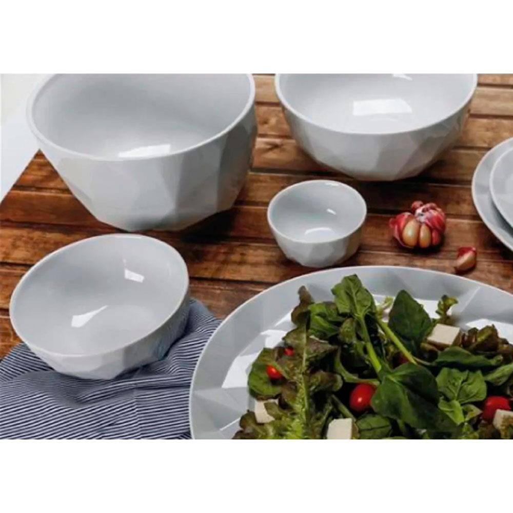 Conjunto com 6 Tigelas G Germer Edros em Porcelana Branca - 2 L - 5