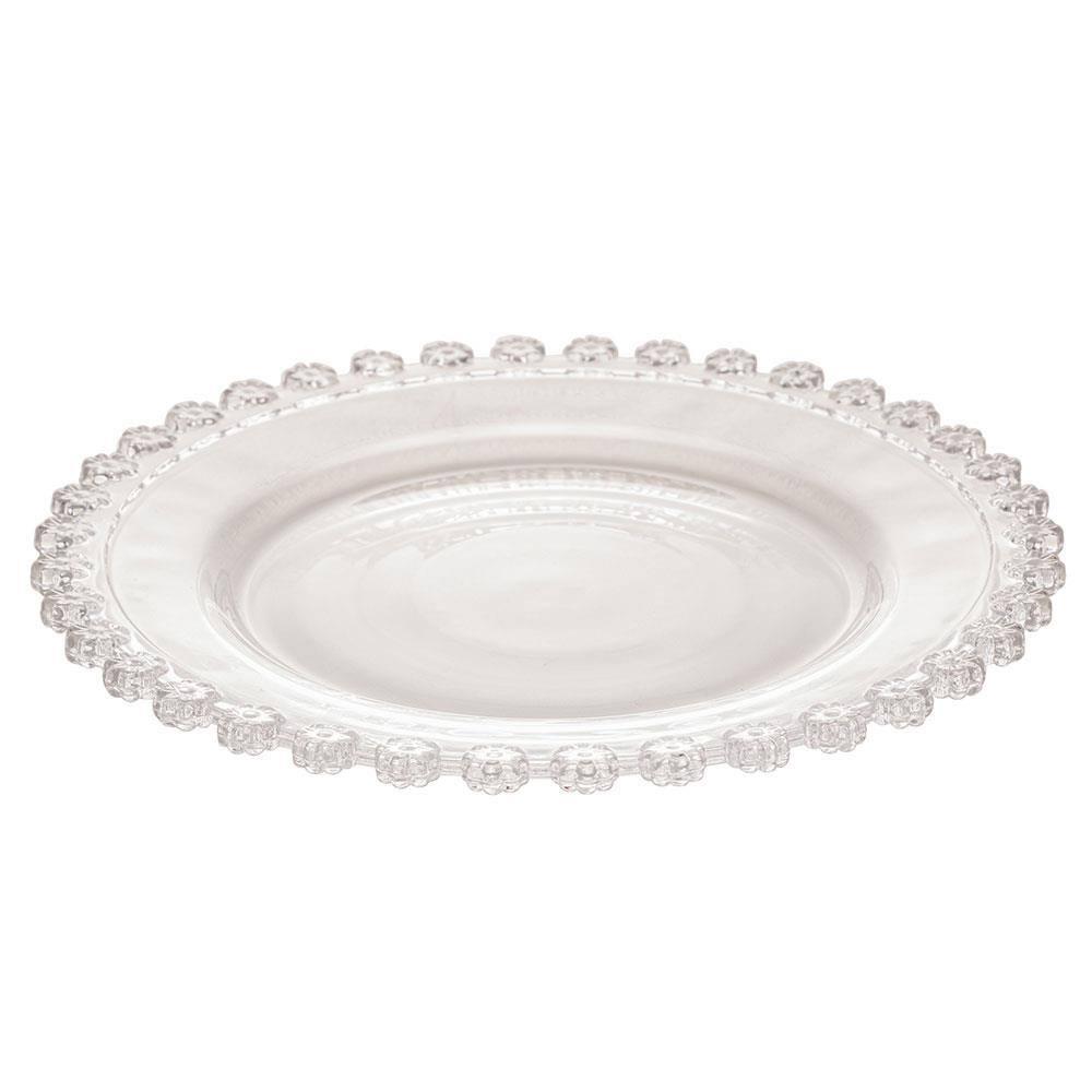 Sousplat de Cristal Wolff Mesa Daisy Transparente - 32 cm - 2