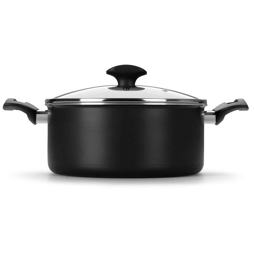 Caçarola Amora Multiflon com Antiaderente de Alumínio Preto Matte - 24cm - 2