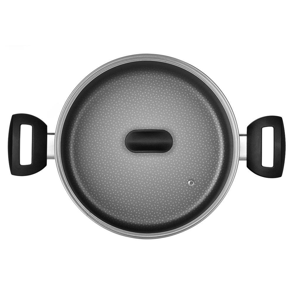 Caçarola Amora Multiflon com Antiaderente de Alumínio Preto Matte - 22cm - 3