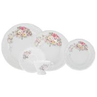 Aparelho de Jantar 20 Peças P.Schmidt Clássica Eterna em Porcelana com Xícara de Chá - Branco - 1