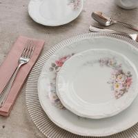 Aparelho de Jantar 20 Peças P.Schmidt Clássica Eterna em Porcelana com Xícara de Chá - Branco - 15