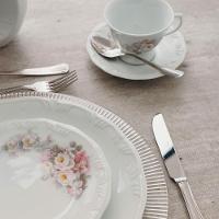 Aparelho de Jantar 20 Peças P.Schmidt Clássica Eterna em Porcelana com Xícara de Chá - Branco - 17