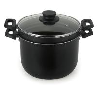 Espagueteira Multiflon Versátil com Tampa Preta - 22 cm - 1