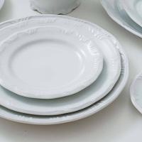 Conjunto com 6 Pratos Rasos Schmidt Pomerode em Porcelana 26 cm - Branco