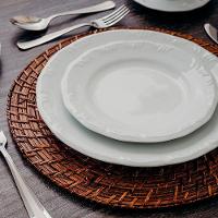 Conjunto com 6 Pratos Rasos Schmidt Pomerode em Porcelana 26 cm - Branco - 5