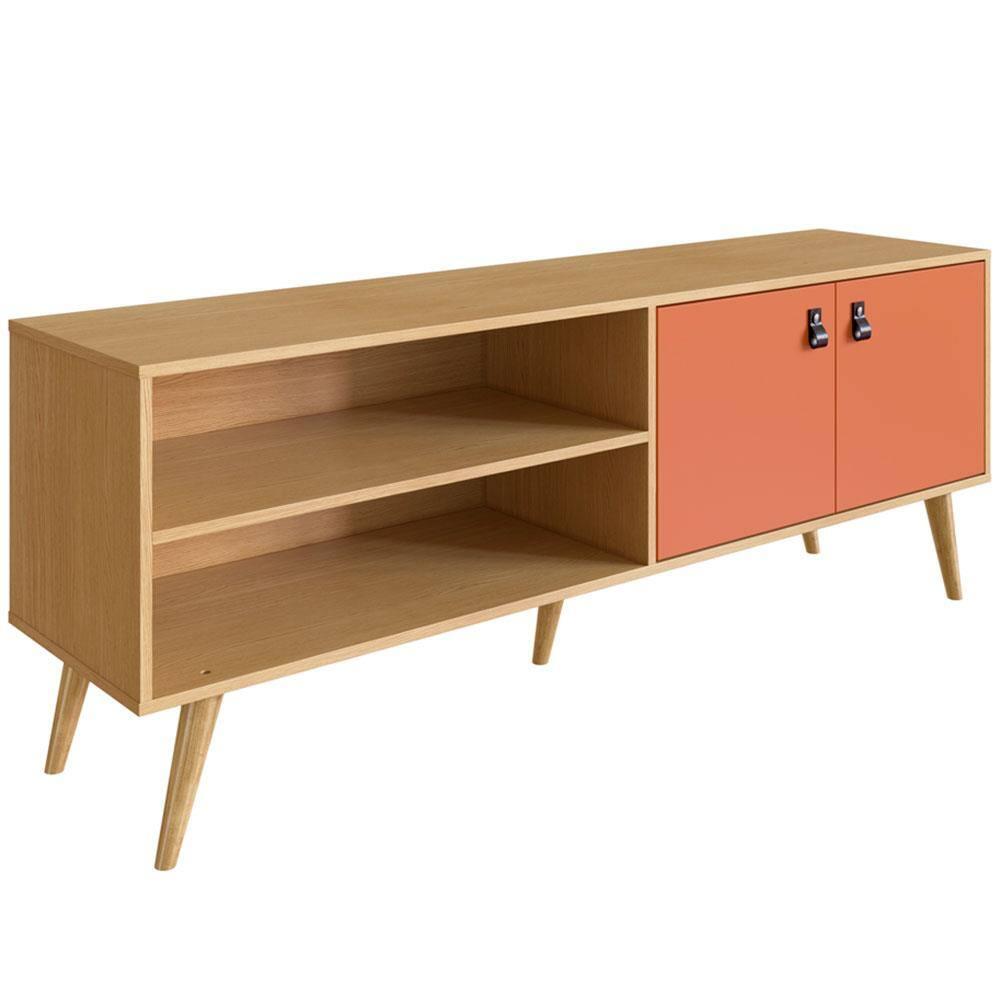 Rack Genialflex Amber com 2 Portas, 160 cm de Largura, Ideal para TV de até 60" - 2