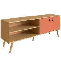 Rack Genialflex Amber com 2 Portas, 160 cm de Largura, Ideal para TV de até 60" - 2