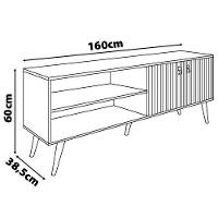 Rack Genialflex Amber com 2 Portas, 160 cm de Largura, Ideal para TV de até 60" - 4