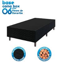 Base Box para Colchão de Solteiro Umaflex New Itália Black 38x88x188cm - Preto