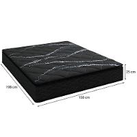 Colchão Queen Size Umaflex New Itália Black com Molas Ensacadas, Revestimento em Jacquard e Pillow Top D26 25X158X198cm - Preto - 5