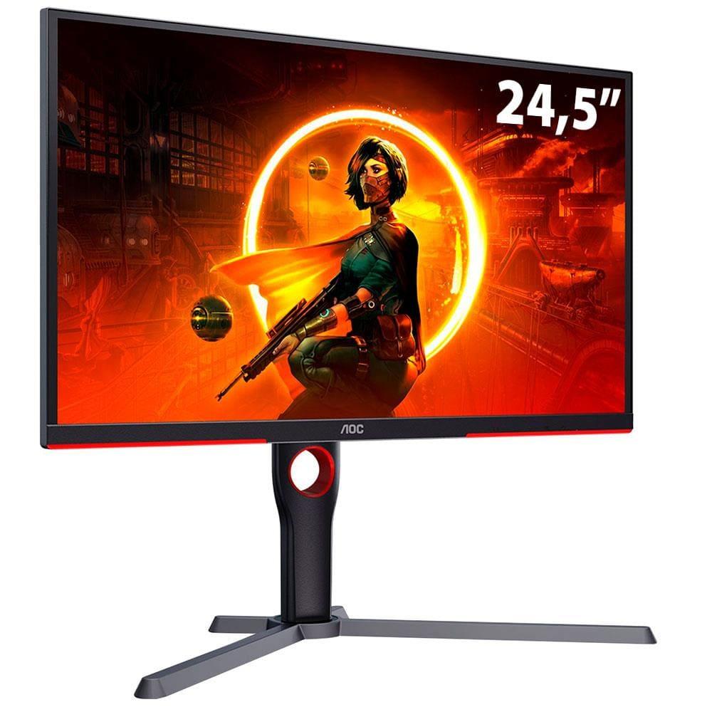 Monitor Gamer AOC Destiny 25G3ZM 24,5" Widescreen FULL HD 1920x1080 240Hz 0,5ms AMD FreeSync Premium - Preto - 1