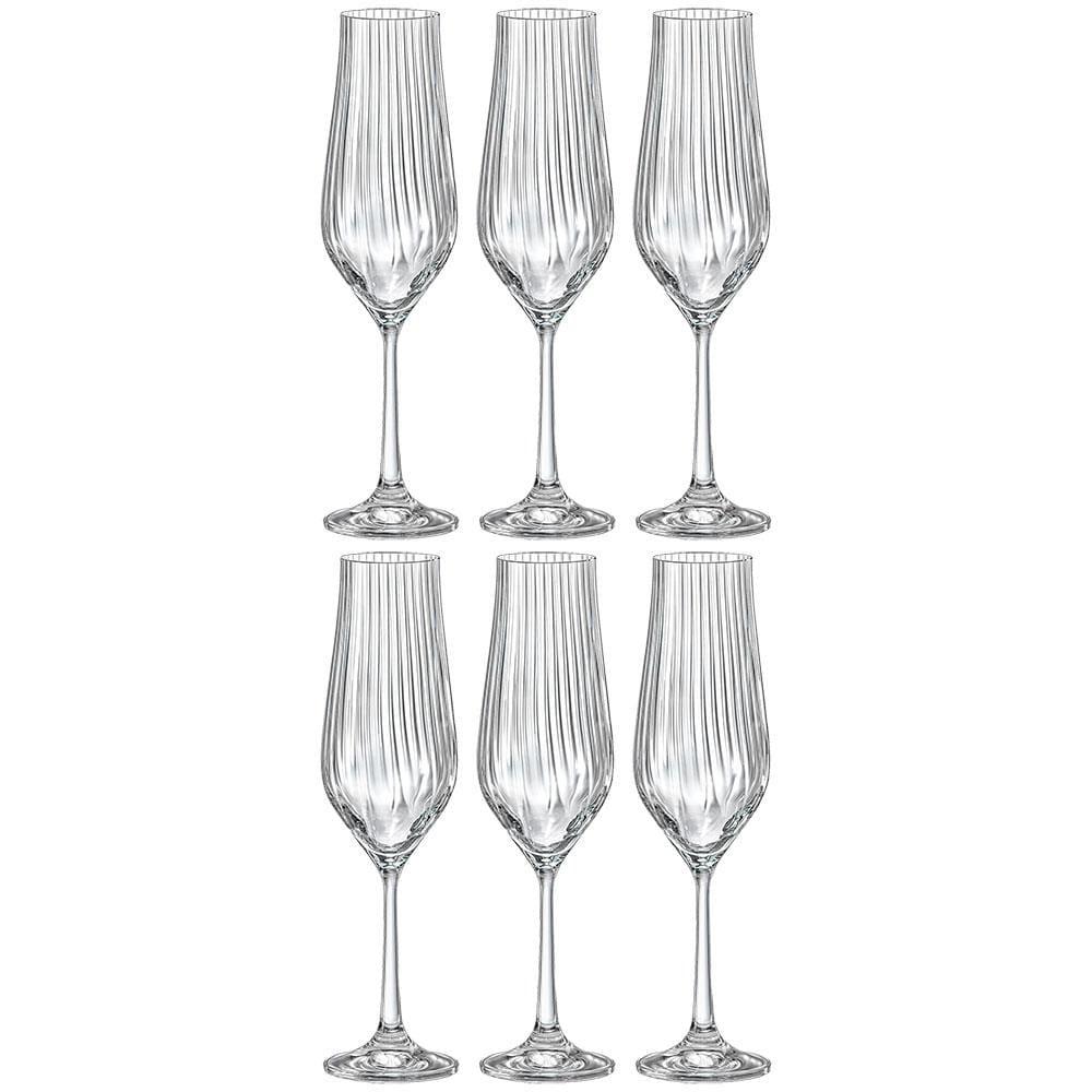 Conjunto de Taças para Champanhe Bohemia Tulipa Optic em Cristal 170ml - 6 Peças - 1