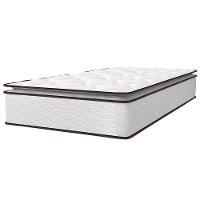 Colchão de Solteiro Umaflex New Itália com Molas Ensacadas e Pillow Top D26 - 25x88x188cm - Branco/Marrom - 1