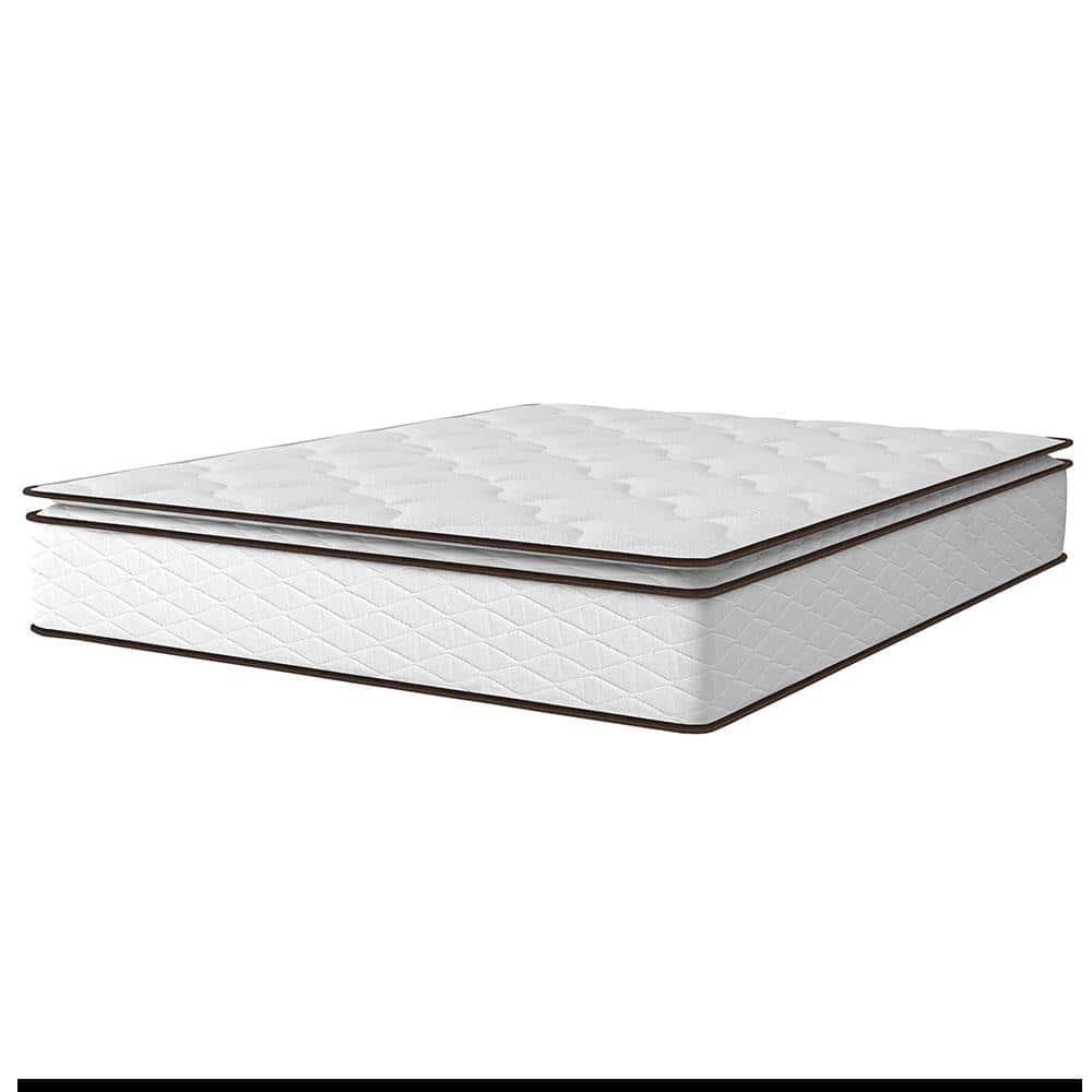 Colchão Queen Size Umaflex New Itália com Molas Ensacadas e Pillow Top D26 - 25x158x198cm - Branco/Marrom - 1