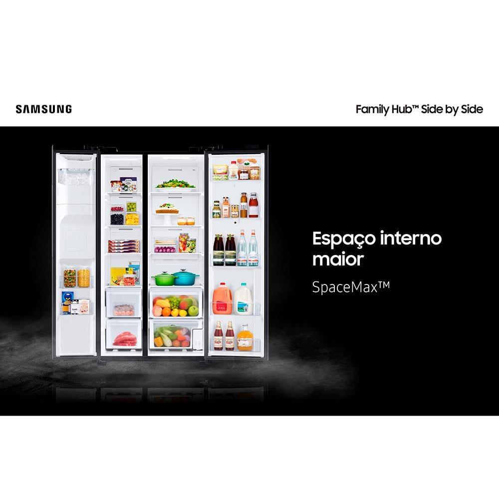 Geladeira Samsung Family Hub Side By Side RS58T5561B1 Digital Inverter Frost Free com Soundbar, Smart View, Bluetooth e Wi-Fi Black Inox Look – 585 L - 6