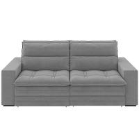 Sofá 4 Lugares Luizzi Colombo Retrátil e Reclinável, Revestido em Tecido Veludo Slim - 230cm largura - 3