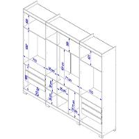 Guarda-Roupa Bartira Diplomata 7 Portas 6 Gavetas 255,6cm de largura - 7