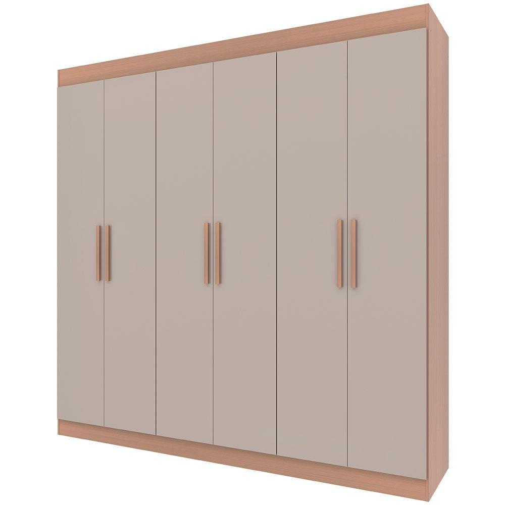 Guarda-Roupa Bartira Ville com 6 Portas e 2 Gavetas - 200,5cm de largura - 4