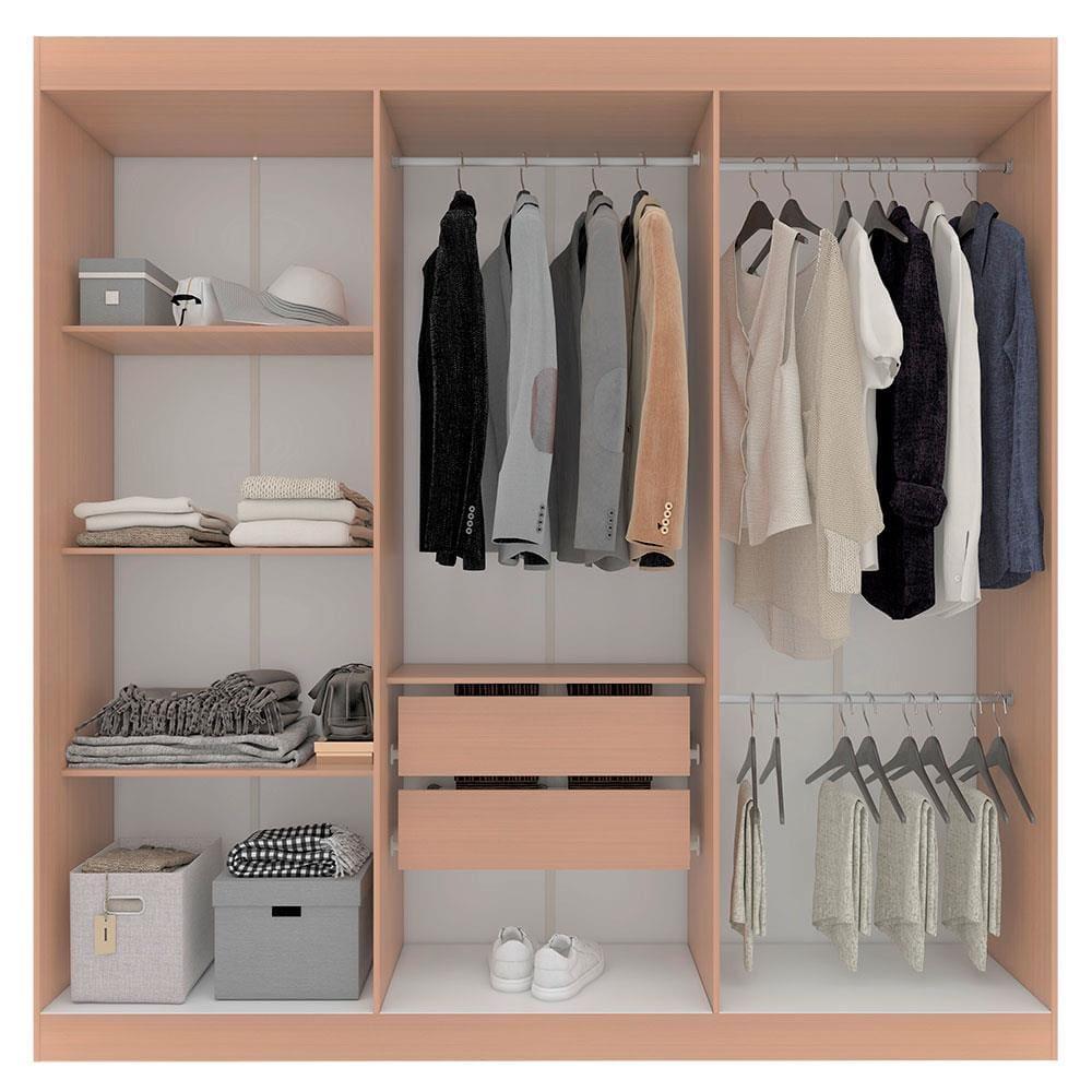 Guarda-Roupa Bartira Ville com 6 Portas e 2 Gavetas - 200,5cm de largura - 5